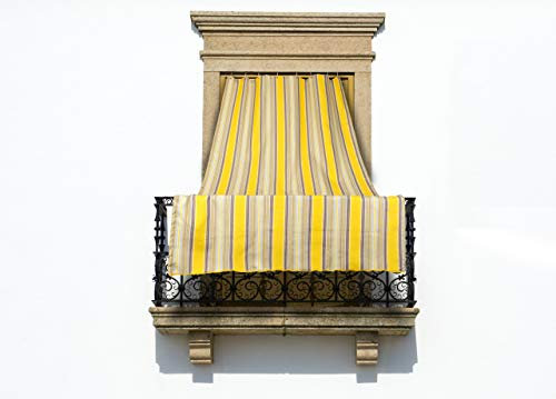 CapitanCasa Tenda da Sole Ombregginate per Esterno Casa Disegno Riga Fine 145x300 Giallo