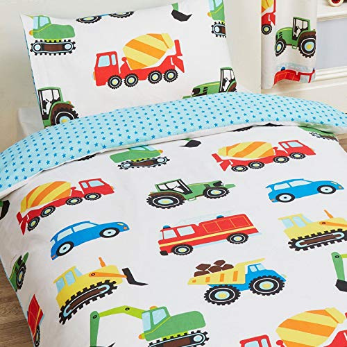 Price Right Home Trucks and Transport Einzel-Decken-Abdeckung und Kissenbezug-Set
