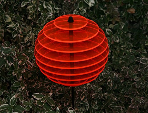 Sonnenfänger Garten KUGEL Ø15cm (orange) Gartenstecker acryl