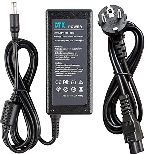 DTK® Ladegerät 19V 3,16A 60W Notebook Laptop Ladekabel AC Netzteil für Samsung Stecker:5,5 * 3,0mm Ladegeräte Netzteile für tragbare Computer Netz Batterie Stromversorgung