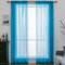 MIULEE Voile Vorhang Transparente Gardine aus Voile Einfarbig Stangendurchzug Transparent Wohnzimmer Luftig Dekoschal für Schlafzimmer 2er Set 145 x 140cm (H x B), Rod Pocket Blau Türkis