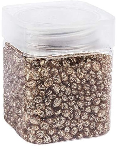 Ideen mit Herz Glitzernuggets aus Glas | Metallic-Deko-Granulat | Deko-Glitzer-Steine | Körnung: 2mm bis 7mm | 260g | ideal als Streu-Deko, Tisch-Deko Hochzeit (kupfer)