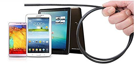 Cocoarm Endoskop Kamera IP67 Wasserdichtes Endoskopkamera 7mm Digital Inspektionskamera Flexible Video Boreskop mit 6 LED Licht für Android Smartphone, Tablette, PC (1.5m)