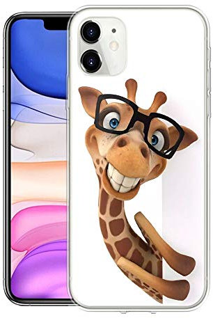 Pnakqil Copertura del Telefono compatibile con Apple iPhone 11 Cover,Morbido Silicone TPU Trasparente Ultrasottile Anti-caduta Antiurto Impermeabile per Apple iPhone 11,Giraffa