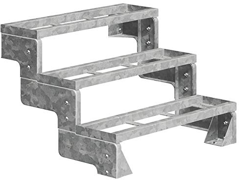 DOLLE Außentreppe Gardentop 3 Stufen Geschosshöhe 54-66 cm Einlegestufen 100 cm