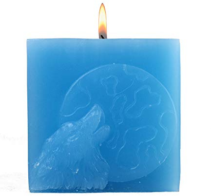 ROOGU Nacht des Wolfes Mond Duftkerze Meer Küste Brise Blau Himmel Cube Candle