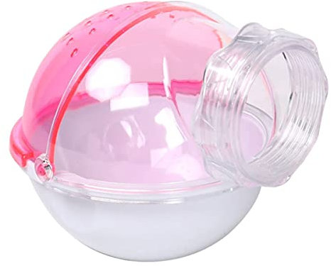 Gutongyuan - Petit animal de bain - Jouet en acrylique pour hamster - Cage de salle de bain - Baignoire, sable, récipient amovible - Convient pour hamster syrien chinchilla (rose)