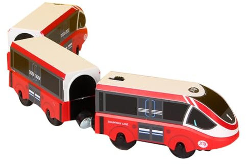 Uposao Elektrische Lok Holzeisenbahn Zug Elektrische Hohe Geschwindigkeit Spielzeug Zug Batteriebetriebene Magnetisches Zugspielzeug Kinder Spielzeuglok Junge Mädchen Kleinkind Geschenk