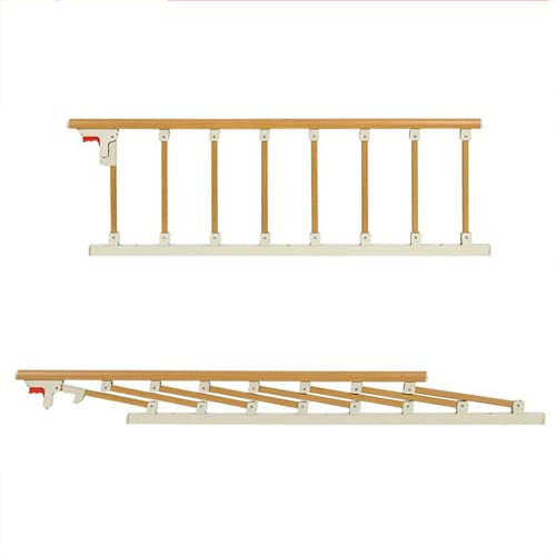 AMAZOM Bettgitter Faltbarer Sicherheits-Seitenschutz Geeignet Für Ältere Menschen, Erwachsene Bettgitter Metallgriffstoßstange Handläufe Am Bett,Beige,8cm
