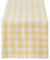 DII Chemin de Table à Carreaux 100 % Coton, Lavable en Machine, Jaune, 14 x 108 cm