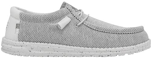 HEYDUDE Wally Sox Herren - Slip on Schuhe - Mokassin Stil, Stone White, 42