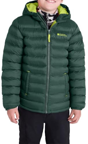 Mountain Warehouse Seasons Kids Padded Puffer Jacket | Water Resistant, Lightweight Coat with Hood for Boys & Girls, Insulated for Warmth, Suitable for School, Light Rain, Winter