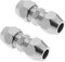 VGOL 2pcs 6mm Double Virole Raccord de Tuyau Droit Compression Raccord Adaptateur en Nickelé Cuivre Climatisation Tuyau Raccord Adaptateur pour Plomberie