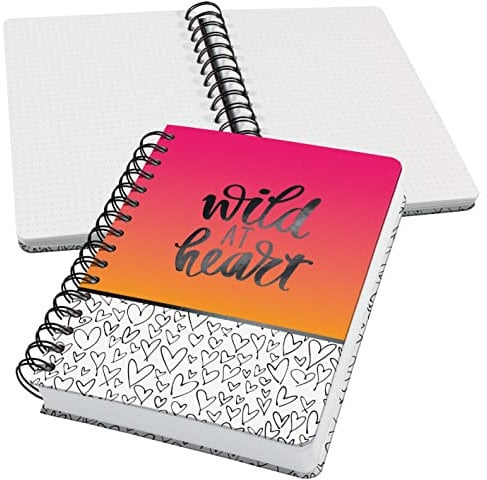 SIGEL JN621 Spiralblock A5 dotted, Notizblock Bullet Journal Jolie, dickes 120g Papier, 240 Seiten, schwarz/orange, vegan, aus nachhaltigem Papier hergestellt