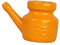 perfk Céramique Facile à Nettoyer Voyage Portable Nez Nettoyage Pot pour Nettoyage Nasal Rinçage Nasal Nez Lavage 350ml, Orange