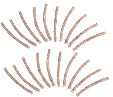 Pack of 20 Kindling Fire Ropes Hiking Fire Tinder Rope Hiking Backpacks Candle Kit Tinder Cord Made of Camping Fire Starter Tinder Rope for Campfire Travel Wick Hemp Rope Cable