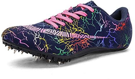 LALKS Track Spike Laufschuhe Sprint Schuhe Leichtathletik Schuhe Leichte Professional Sportschuhe for Kinder Jungen Mädchen Damen Herren (Color : E, Size : 35 EU)
