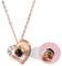 MeMeDIY Personalisierte Halskette Ich Liebe Dich Halskette 101 Sprachen mit Benutzerdefinierten Innenprojektion Bild Anhänger Sterling Silber Schmuck Geschenke für Frauen (Roségold, Farbbild)