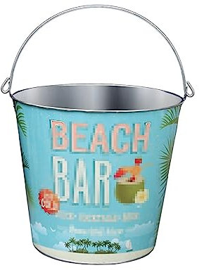 RUGOD Wein- & Sektkühler Vintage-Eiskübel, Metall-Eiskübel mit Griff, Eiskübel for Bar, Getränke, Champagner, Rotwein, Eiskübel Eiseimer