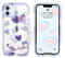 YEPO For iPhone 11 Case Cute Wrist Strap Women, Purple Heart Design Soft TPU Shockproof Protective Clear Phone Cases for iPhone 11 Girls Lady