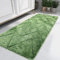 Homantic Dunkelgrüner Badezimmerteppich, Rutschfester Badteppich, Große Badezimmermatte, Langer Badläufer, Dicke Weiche Badematte, Großer Badläufer für Badewanne, Bett 60X150cm