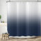 ASDCXZ Rideau de Douche Bleu Marine 180x180 cm, Simplicité Moderne Bleu Marine Blanc Dégradé Épissage Lavables Textile Rideau de Bain imperméable pour Baignoire avec 12 Crochets