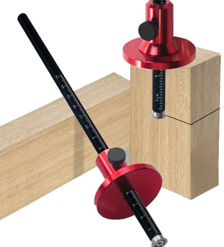 CYTGOUPER Radmarkierungslehre, streichmaß, Anreißer aus Aluminiumlegierung, Holzbearbeitung, Einsteckritzel, paralleles Anreißwerkzeug für Tischler, Holzarbeiten, Markierungsritzen