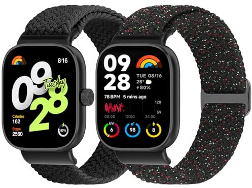 TumCez Geflochtene Armband Kompatibel mit Xiaomi Redmi Watch 5/Redmi Watch 4/Xiaomi Smart Band 9 Pro/Smart Band 8 Pro Armband Ersatzarmband für Herren Damen
