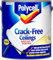 AMK® Polycell Crack Free Ceilings Smooth Matt Paint 2.5L Pure Brilliant White Finish Flexible Permanently Cover Cracks and Stains Interior Quick Dry