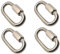 Quick Chain Link Repair Carabiner, Marine A4 Stainless Steel 316 Shackle (M6x60mm -4pcs)