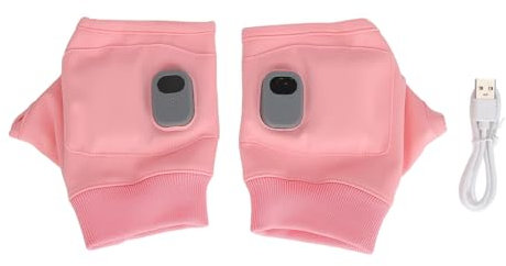 Heated Gloves, Heated Gloves For Women USB Heating Gloves Rechargeable 3 Level Hot Compress 2000mAh Intelligent Fingerless Heating Gloves for Driving Cycling Hunting Hiking