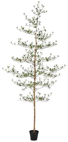 VeriNatural Plantas Artificiales Decorativas 210 CM - Olivo Negro Artificial Grande con Aspecto Natural y Realista UV Resistente - Interiores y Exteriores Oficina Hogar Salón Terraza para Decorativas