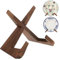 Quilax Wooden Bowl Display Stand, 6.7 Inch Plate Stands for Display, Decorative Table Top Plate Holder, Easel Frame Holder Stand for Large Deep Bowls Plates Dishes