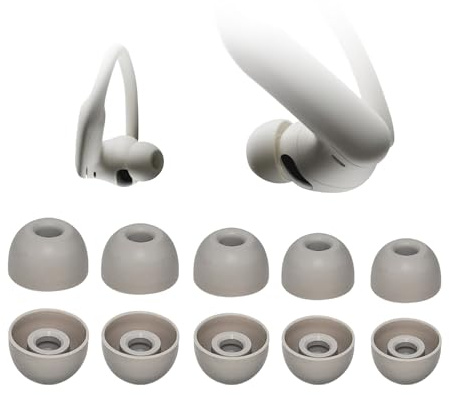 Adhiper 5 Paar Ohrstöpsel für Beats Powerbeats Pro 2, Fit Pro & Studio Buds | Silikon, XL/L/M/S/XS, Passend für Solo Buds, Studio Buds+ Kopfhörer, Treibsand