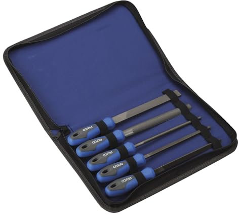 juego de 5 limas de 150 mm en b/nailon, duraderas y resistentes, ideales para acabados precisos en trabajos de carpintería y modelismo.