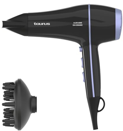 Taurus - Secador de Pelo 2200W, Iónico, Cerámico, Difusor, Aire Frío