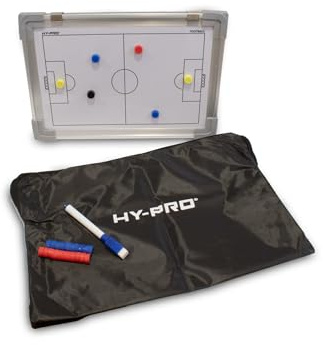Hy-Pro Tactics Board - Portable Football Coaching Marker Board with Magnets, Whiteboard Marker, Eraser