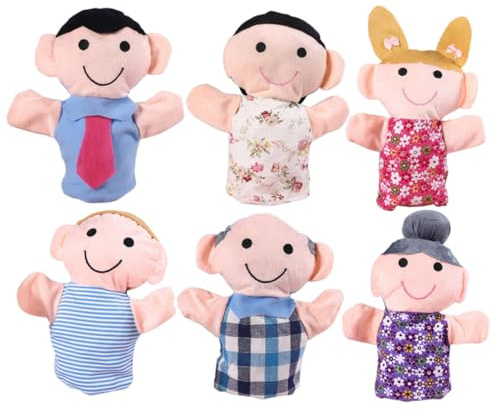 HONITANO 6pcs Hand Puppet Role-play for Soft PP Cotton Material Comfortable and Puppets for Storytelling Imaginative Play Early Education and Interactive Learning