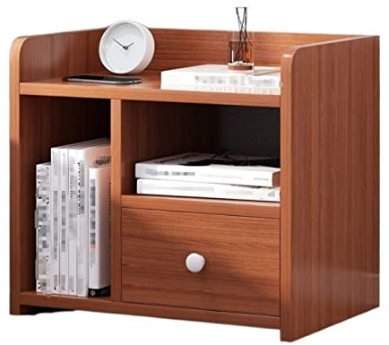 GOOPEEG Nachttisch Minimalistischer Naturstil Holz Spind Nachttisch Modernes Wohnzimmer Schlafzimmer Nachtschrank(E)