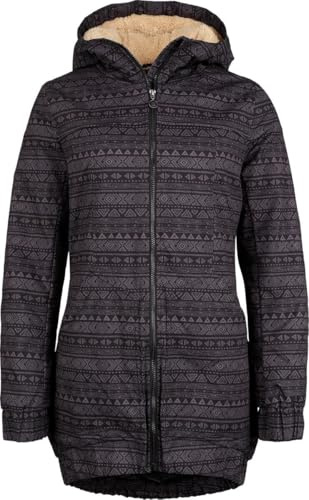 RED by EMP Damen schwarze Winterjacke mit Kapuze