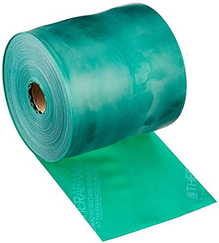 TheraBand Original TheraBand Fitnessband | Resistance Band für Kraftraining und Abnehmen zuhause oder im Gym | Rollenware perfekt für Profi Bedarf Grün | Schwer, OneSize