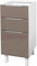 Berlioz Créations CT4BT Unterschrank für Küche mit 3 Schubladen in taupefarbenem Hochglanz, 40 x 52 x 83 cm, 100 Prozent französische Herstellung, Taupe Hochglänzend