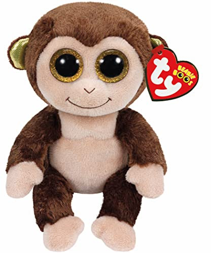 TY 7136181 Boos Beanie Boo Plush-Audrey The Monkey 15cm, braun