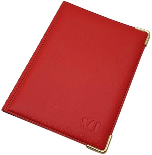 Porta carte d'identità e carte di credito con 10 scomparti MJ-Design-Germany Made in UE in diversi colori e designs (Design 2 / Rosso)