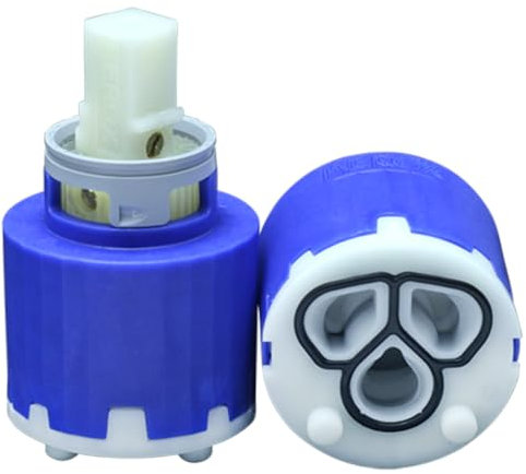 Schläfer | 480050-35 mm-Mischbatterie-Kartusche, Keramik-Ersatzkartusche für Niedrigen, Einhebel mit 2 Füßen, Kerox, Mischbatterie mit rechter Öffnung, Küche, Badewanne, Spart Wasser und Energie