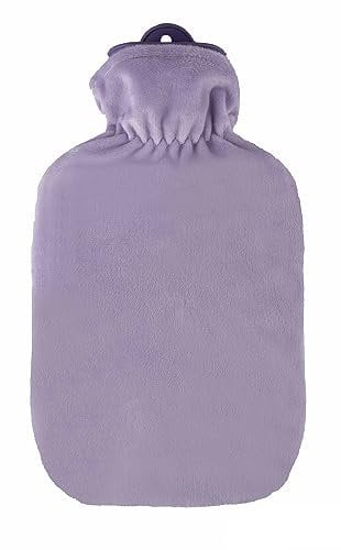 Sänger 2,0 Liter Gummi-Wärmflasche mit klassischem Flauschbezug in Farbe pastell lila