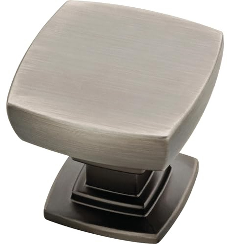 Franklin Brass (10-Pack) – Heirloom Silver Cabinet Knobs for Dressers, Drawers, Kitchen Cabinet Door, Vanity, Furniture, Closet Knobs, 1-1/8 Inch Square | Webber