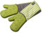 Zeal Silicone Heavy Duty Double Oven Gloves Mitts Lime, Green (94 cm Long) – Gingham