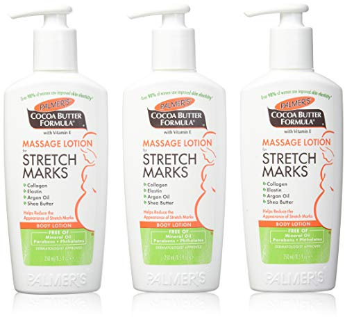 Palmer's Cocoa Butter Formula Massagelotion für Dehnungsstreifen, 240 ml, 3 Stück