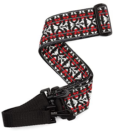 D'Addario Planet Waves 20N00BJ Hootenanny gewebter Banjo Gurt rot/silber